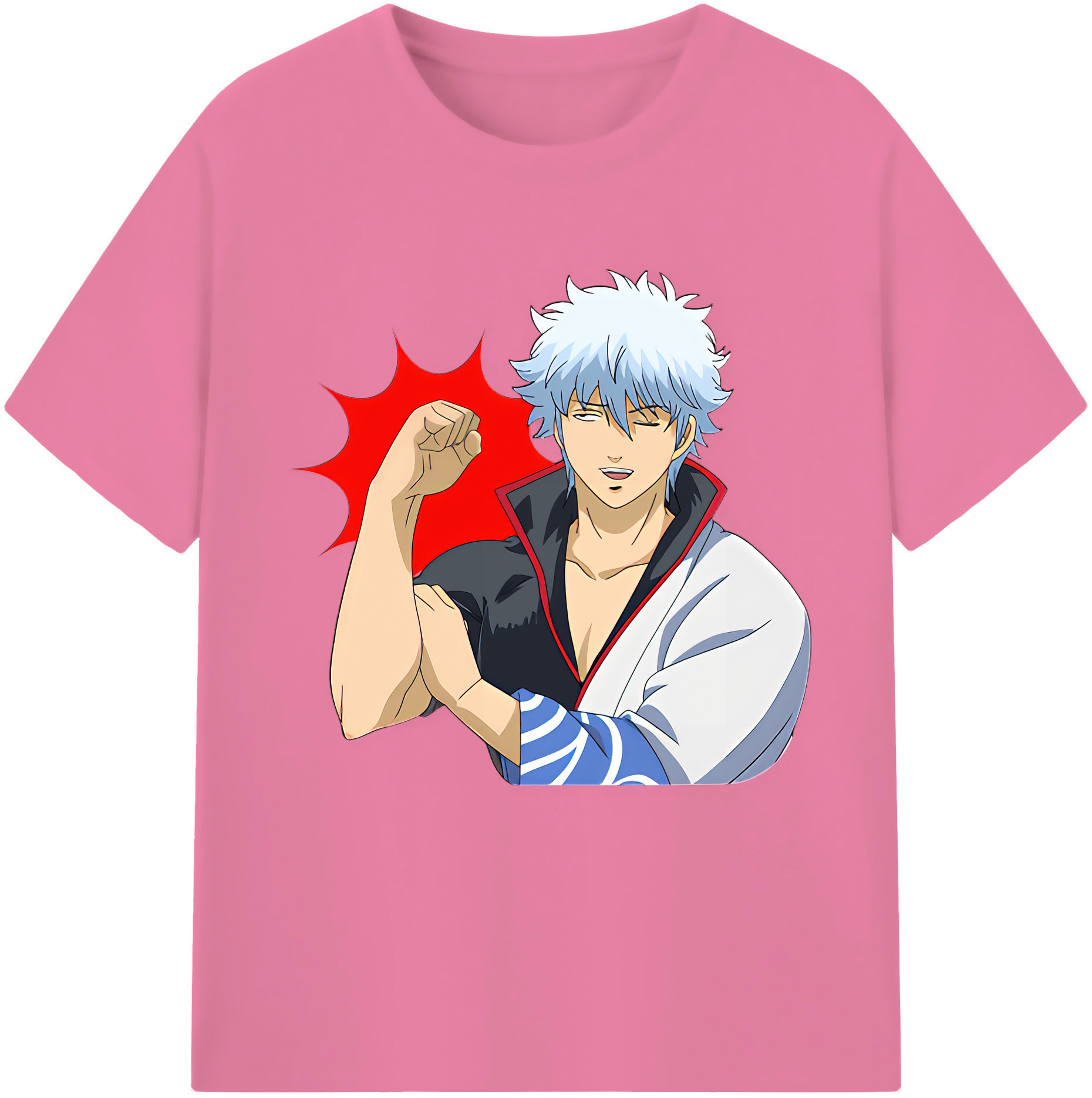 （画像用） ぎんたま 坂田銀時（さかたぎんとき） 神楽 志村新八（しむら しんぱち） GINTAMA Sakata Gintoki Kagura Shimura Shinpachi 綿100％半袖Tシャツ（フロントプリント）